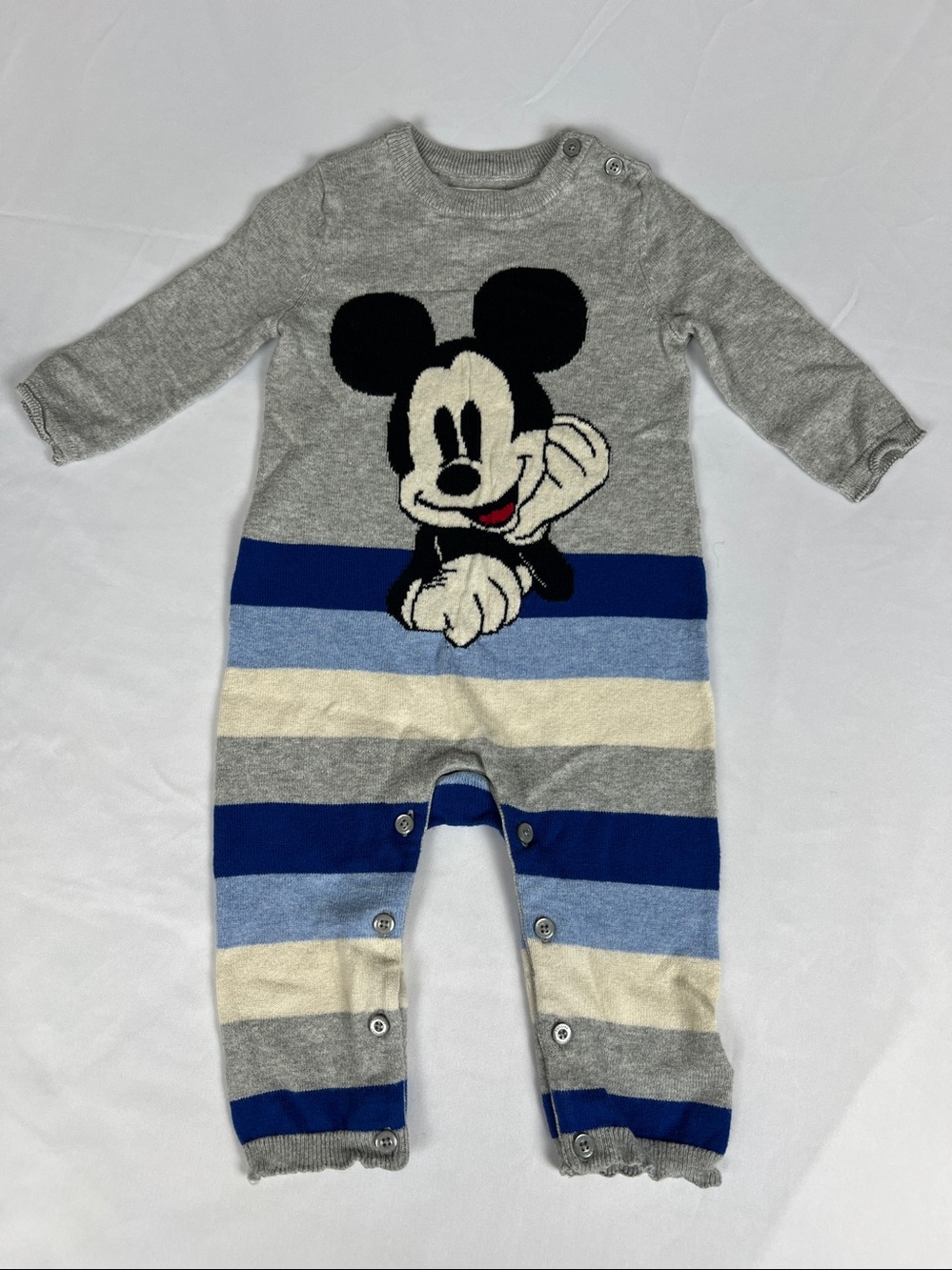 Baby Gap Disney Mickey Mouse 100% Cotton sweater onesie Size 6-12 months NWOT